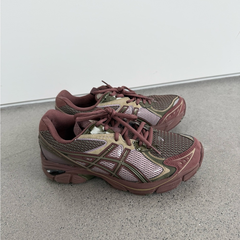 ASICS Women's Maroon and Olive Athletic Running Shoes